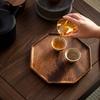 Japanese Style Walnut Wood Octagonal Serving Tray
