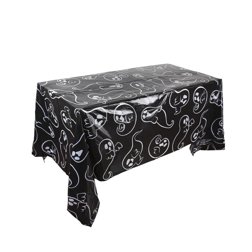 

Скатерть для Хэллоуина, Одноразовая пластиковая скатерть с изображением тыквы, паутины, летучей мыши, Декор для стола на вечеринку Хэллоуина, для дома