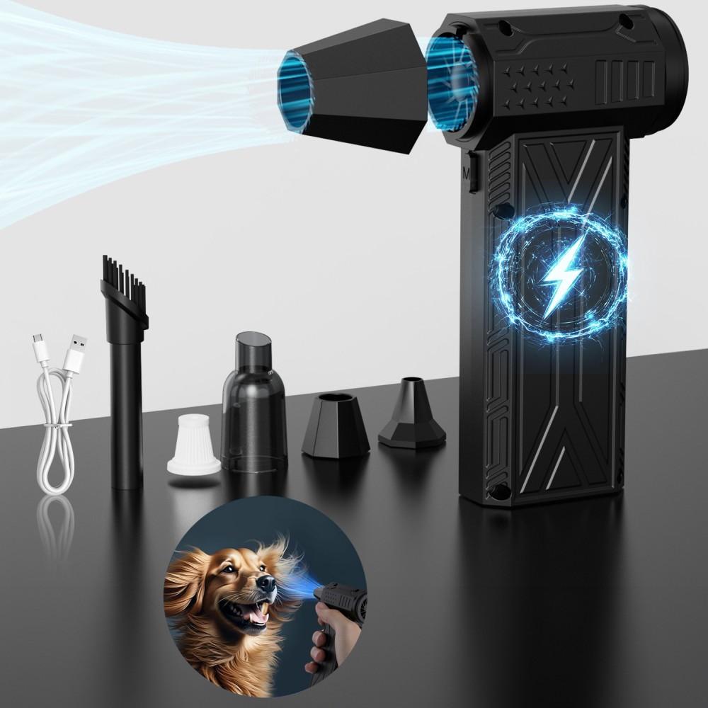 Violent Fan Real 130000RPM Powerful Air Blower Vacuum Dust Cleaner Type-C Charging Strong Winds 53m/s Brushless Turbo Jet Blower