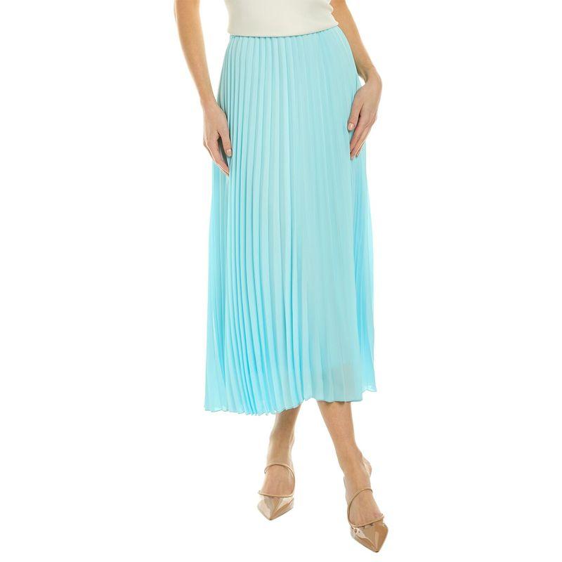 

Elastic Stretch High Waist Pleated Skirt New Arrived Fairy Solid Color Drape Skirt Large Size Fat Girl All-Matching Chiffon Dress Special Light Blue XL