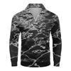 Men's Loose Casual 1/4 Zip Sweatshirt Fashion Printed Long Sleeve Top With Pockets