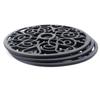 3 Pcs Silicone  Pot  Pad Classic Retro Style Hollowed Pattern Multipurpose Heat Resistant Insulation Mat Desktop Decoration