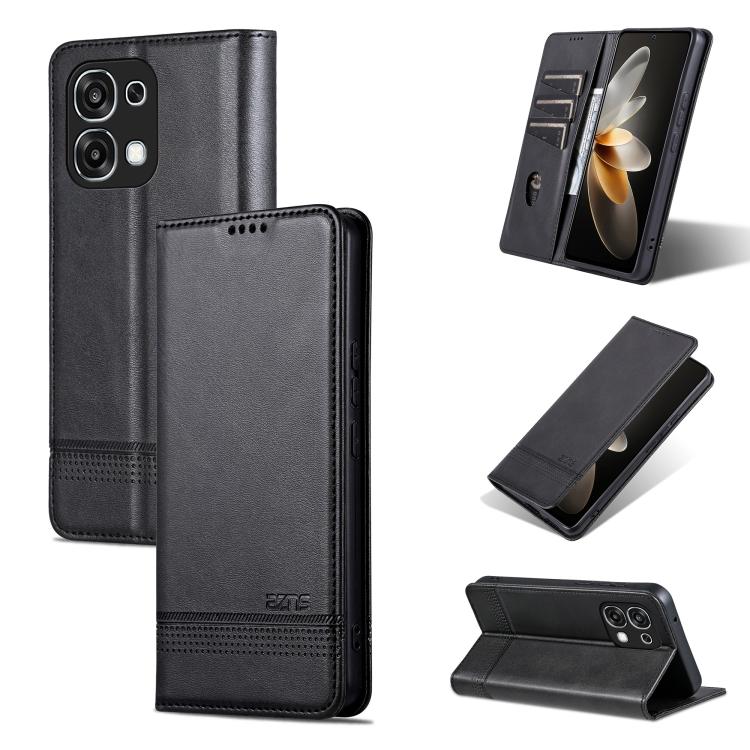 For OPPO A6 Pro 5G Global AZNS Magnetic Calf Texture Flip Leather Phone Case