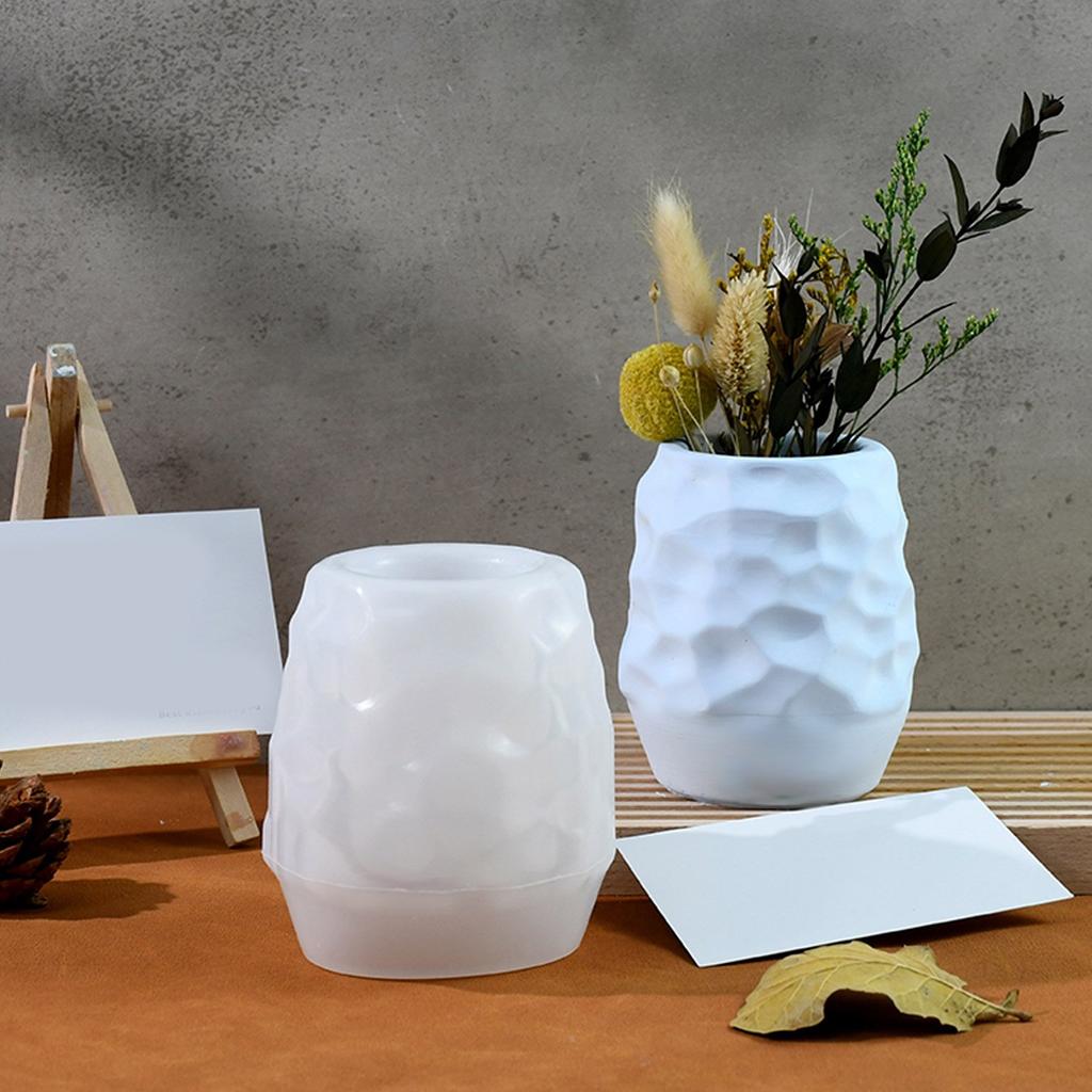 Silicone Ornament Moulds Silicone Vase Molds Irregular Shape Flexible Crafting Moulds Silicone Texture Craft Moulds