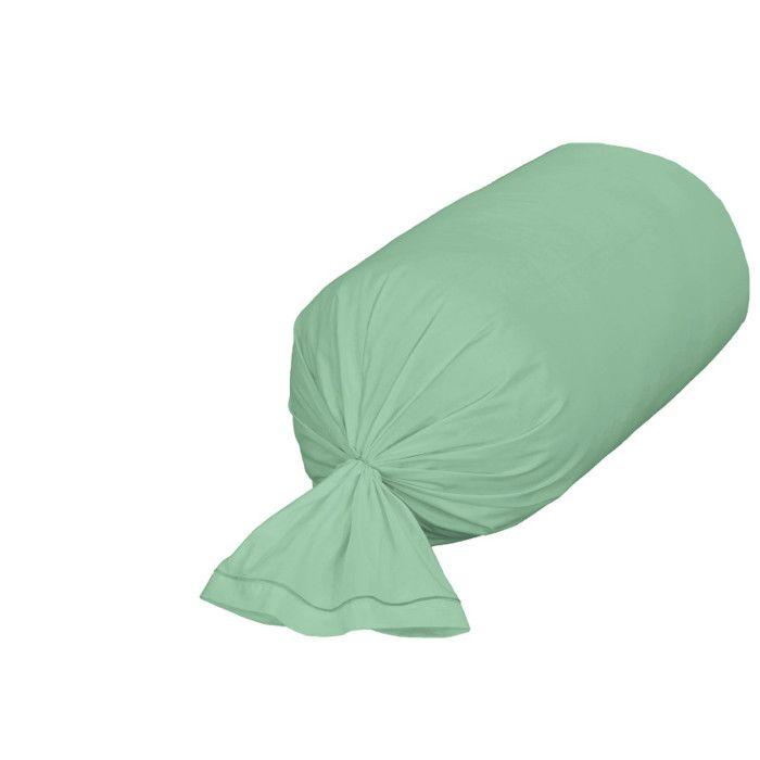 Taie de traversin percale de coton peigné "Julian" Coton Pur - Julian Céladon