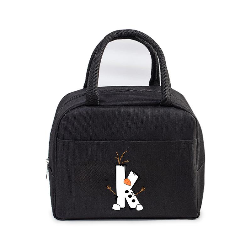 26 letter lunch box bag portable bento bag office worker student large lunch bag
