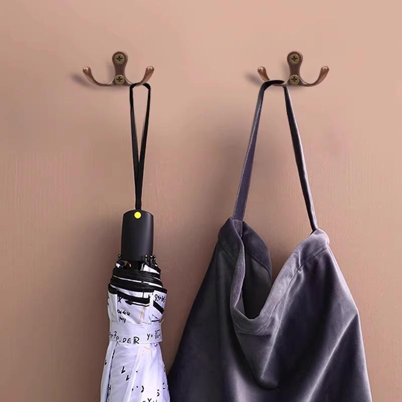 Nordic Black Wall-Mounted Shoe Cabinet with Coat and Hat Hooks
