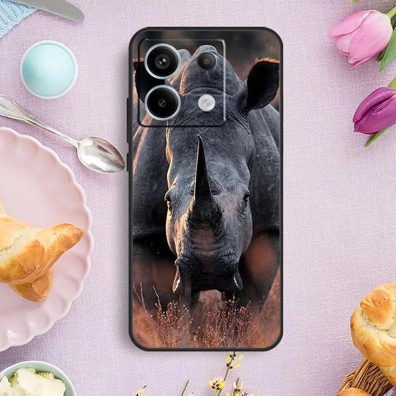 Animal Rhino Case For Xiaomi Redmi Note 13 11 10 12 14 15 Pro Plus Cover For Redmi 15 14C 10C 13C 12C 15C