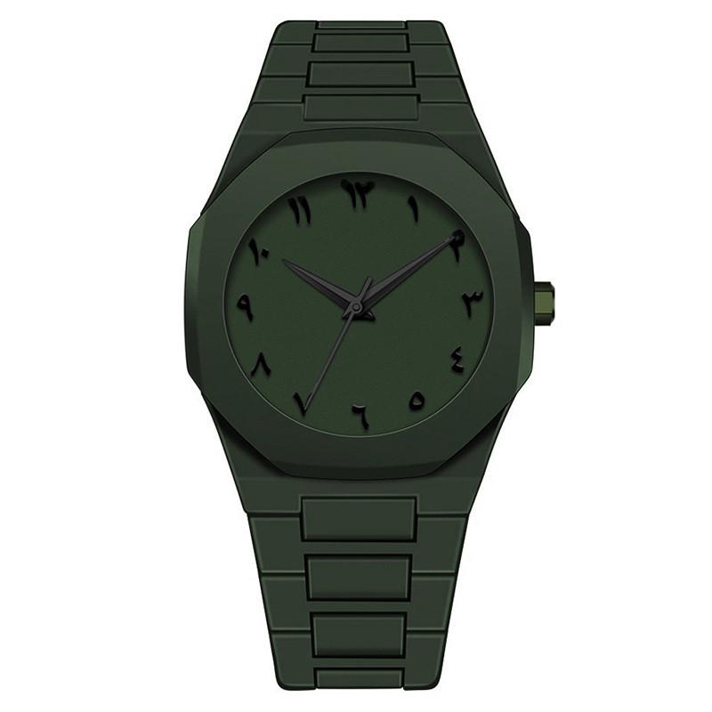 Orologio Moderno Ottagonale in Plastica da Uomo con Movimento al Quarzo Stile Casual