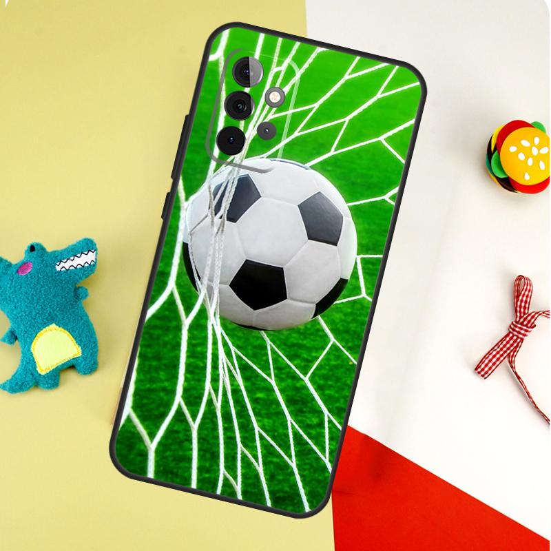 Football Soccer Ball For Samsung Galaxy A55 A35 A15 A54 A34 A14 A53 A33 A13 A05 A06 A16 A22 A32 A52 Phone Case