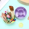 1/2Pcs 360 Degree Rotating Desk Organizer Sturdy Pen Holder for Desktop 5 Slots Non-Slip Base Office Storage Space-Saving Pencil Organizer