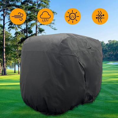 Cart Cover , 2 Passenger Golf Buggy Sun Zipper Sunscreen with Bottom Elastic Strap