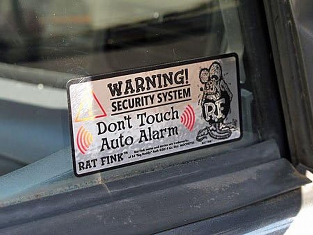 MOONEYES Rat Fink Sticker RatFink Security Anti-theft_SC-RDF048-MON