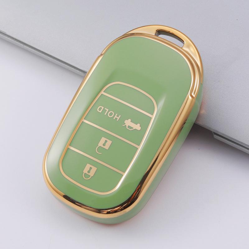 2022 Gold Edge Key Cover for Eleventh Gen Honda Civic Remote – Full Coverage Protective Shell