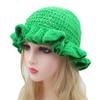 New Trend 2025 for Party Cross-Border Fashionable and Versatile Crocheted Ruffled Woolen Hat New Product Ruffled Hat