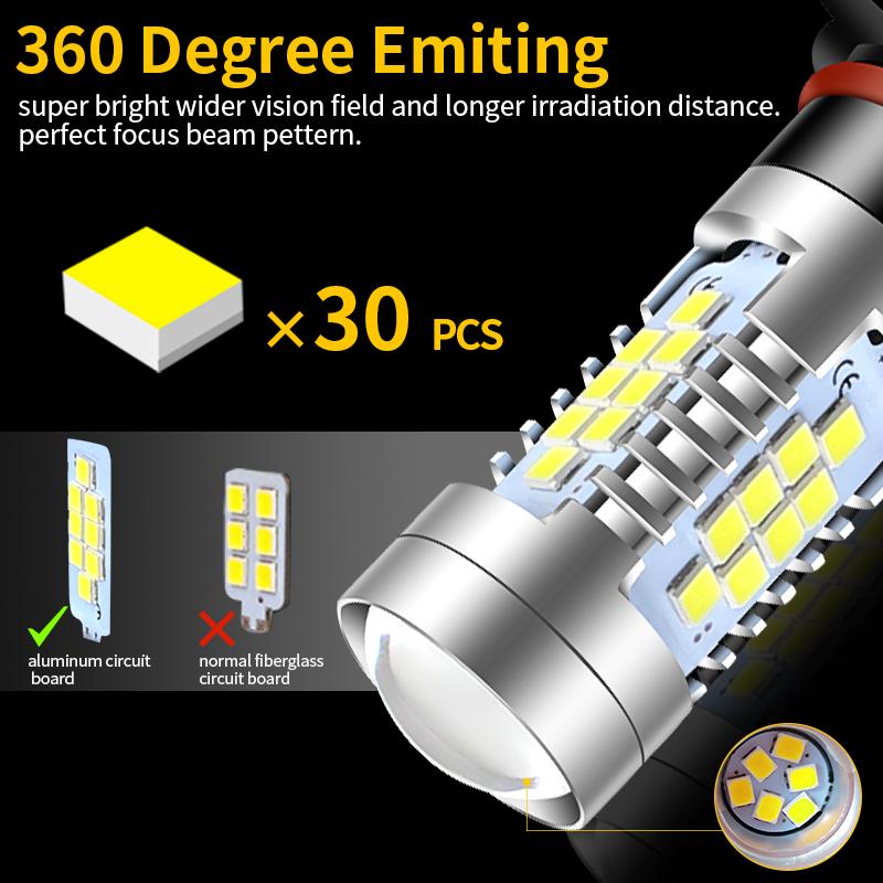 2 Stück P13W Canbus SH23W LED-Birnen Tagfahrlicht DRL Lampe Weiß Auto Zubehör Für Skoda Peugeot Mitsubishi Mazda Ford