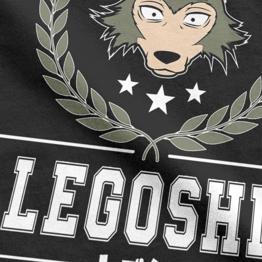 Herren T-Shirts Beastars Team Legoshi Lustige Reine Baumwoll-Tees Kurzarm Anime T-Shirts Rundhals Kleidung Grafik