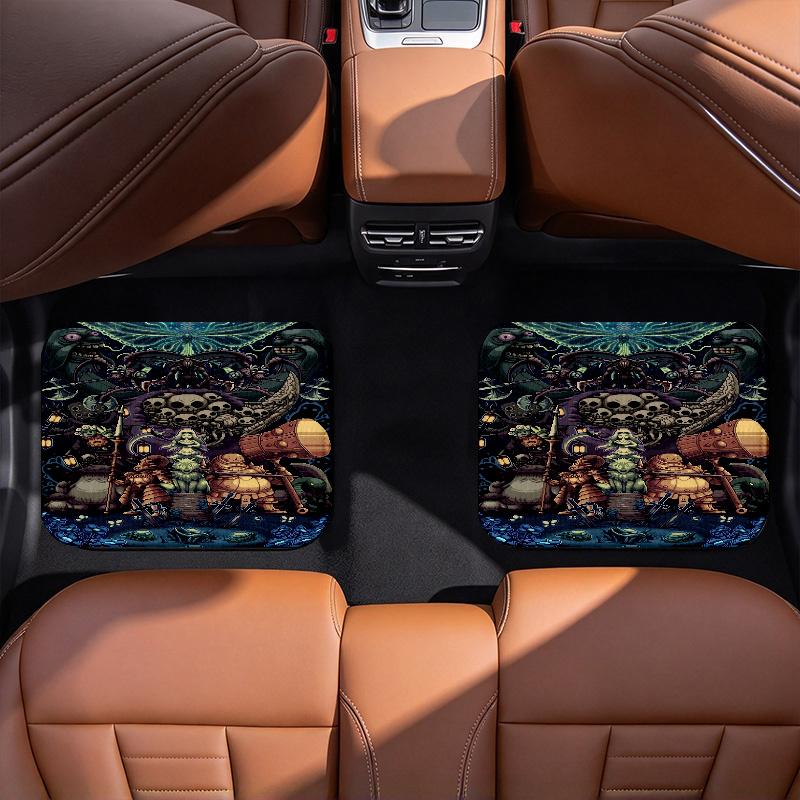 Game Black Car Floor Mats Full Coverage All-Season Car Mats, XPE Non-Slip And Wear-Resistant Mats Suitable for SUV Interiors, Textured Car Carpets
