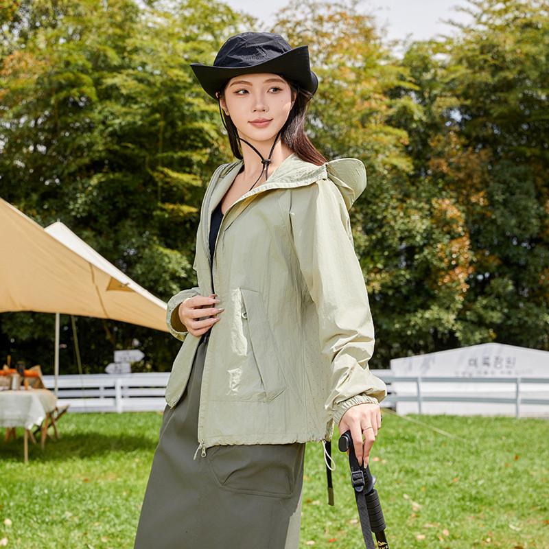 Outdoor Windbreaker For Women Men With Upf50 Uv Protection And Breathable Ice Silk Fabric For Hiking Camping