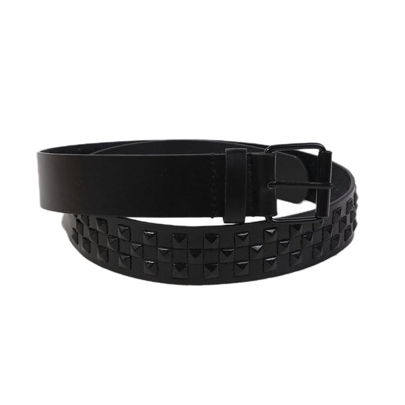 Pyramid  Rivet Women'S Belt Hip Hop Y2K Jeans Accessories Girdle Pin Buckle Waistband