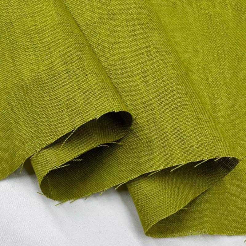 Tissu Pur Lin Lin Lavé Confortable Respirant Tissu Printemps Été DIY Robe Pantalon Large Veste Légère Vêtement