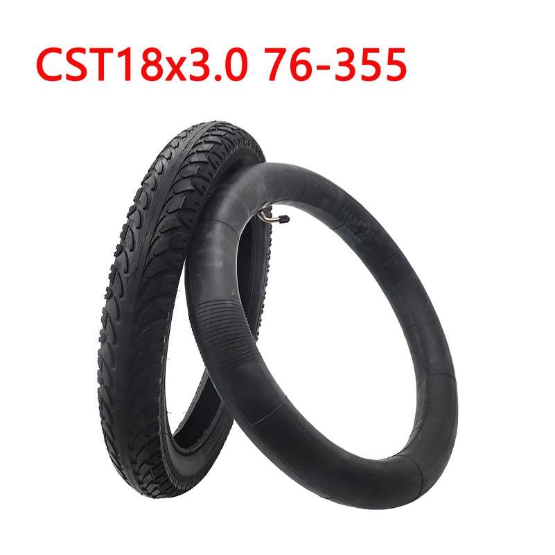 CST18*3.0 Outer Tyre Inner Tube 18x3.0 Off-road Tire 76-355 Tube for 18 Inch Electric Vehicle Electric Tricycle Wheel