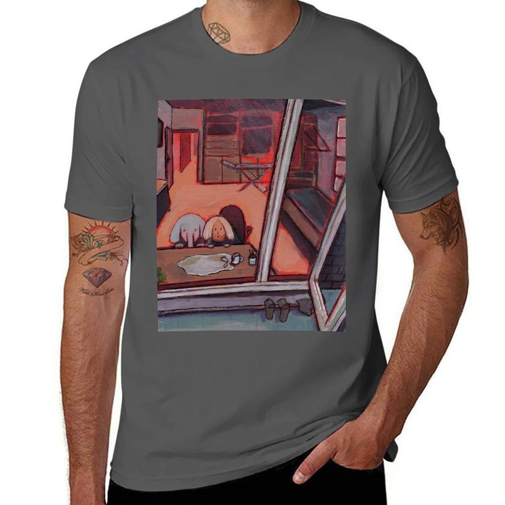 My Melancholy Elephant In Front Of A Broken Cup Tshirt Gym Wear Breathable Short Sleeve Tee