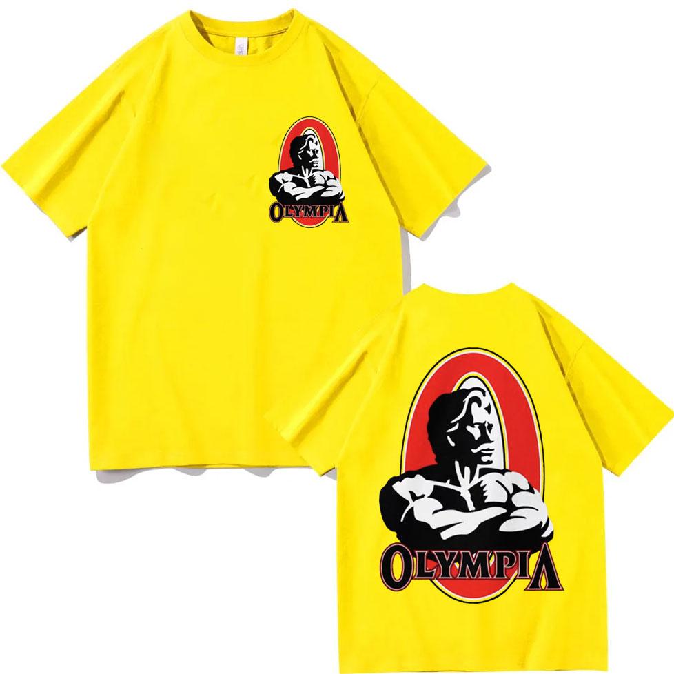 Olympia Fitness Graphic T Shirts High Quality Fashion Oversized Tshirt Men Women Casual Cotton Short Sleeve Tshirts Streetwear