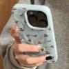 Cute Cherry Folds Texture Phone Case For iPhone 16 15 12 11 Pro Max 13 14 Pro Plus Shockproof Non-Slip Soft Cover Shell Fundas