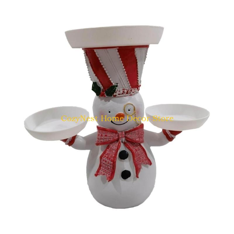 92MF Santa Rack for Christmas Decorations Easy to Clean Santa Holding Tray Christmas