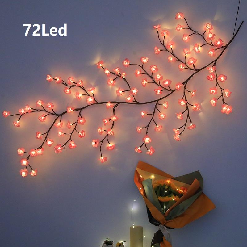 Tree Branch Lamp Bedroom Wall Decoration Willow Vine Tree Light Strip 8 Lighting Modes DIY Atmosphere Light Home Lighting
