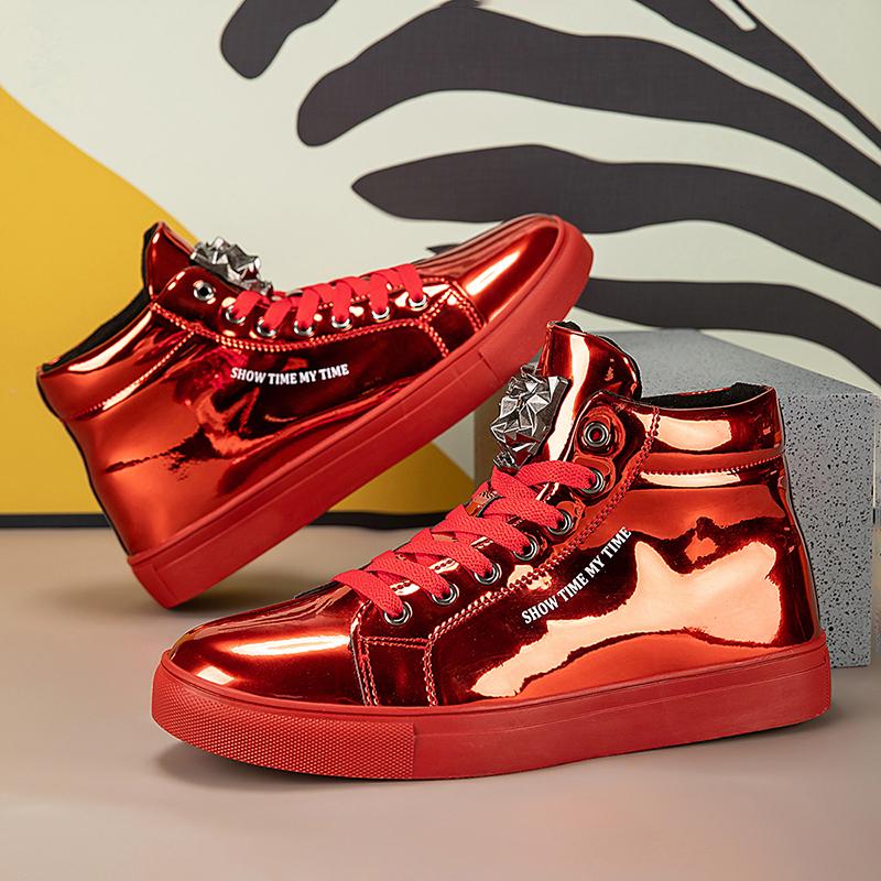 Fashion Punk Style Mens Casual Shoes Stylish Abiye Man Sneakers New Trend Ankle Boots Leisure Walk Male Motorcycle Boots Walking Shoes