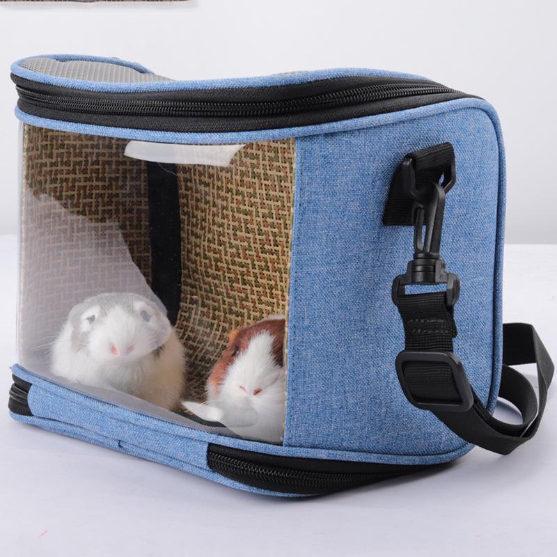 Breathable Crossbody Carrier for Small Pets: Hamster, Guinea Pig, Mole, Hedgehog, Parrot