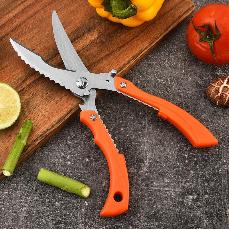 Stainless Steel Multifunctional Kitchen Scissors for Cutting Chicken Bones and Hard Objects