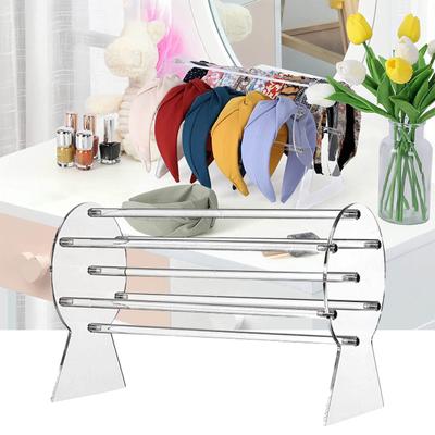 1 Set Headband Storage Shelf Smooth Surface Rounded Edge Acrylic Useful Girl Women Display Holder for Necklaces