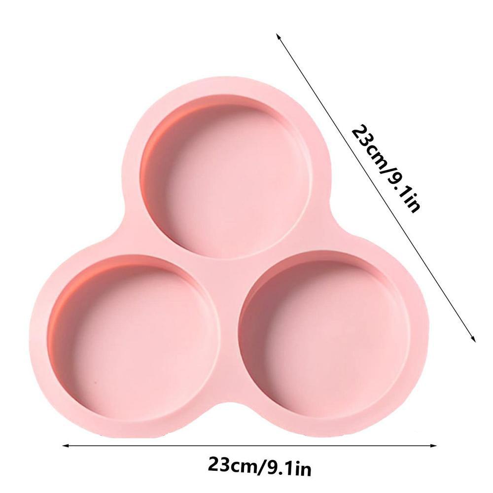 Air Fryer Egg Mold Round Shape Eggs Mold 3 Cavity Non-Stick Silicone Air Fryer Egg Pan Egg Steamer Cooking Mold Fried Egg Tool