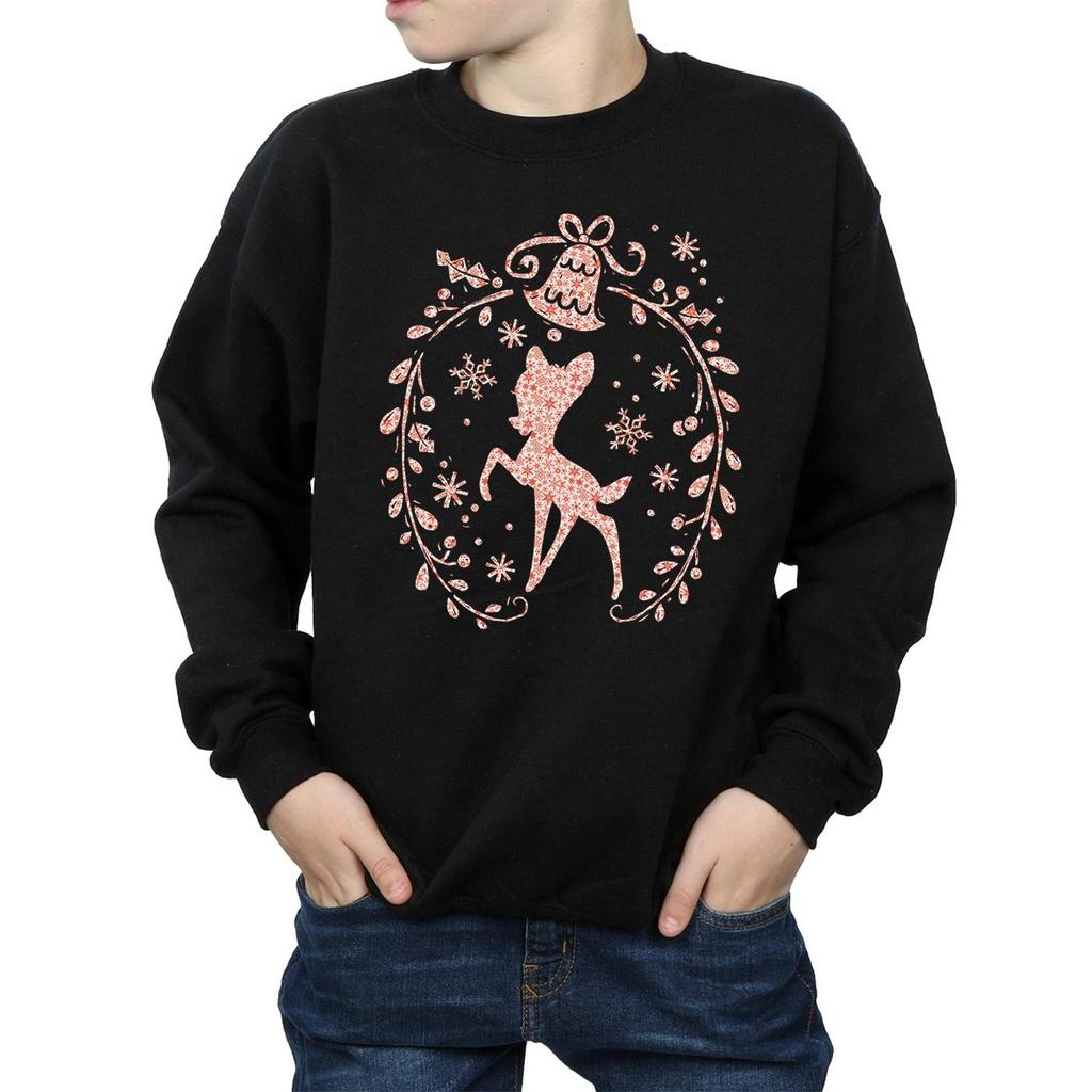 Disney Boys Bambi Christmas Wreath Sweatshirt