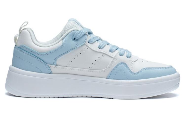 Li Ning Line 2.0 Slip Resistant Abrasion Resistant Low Top Skateboard Shoes Women's White Blue AGCT338-3