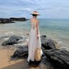 Loose and Thin, High-end Shell Hollow Decorative Design, White Holiday Dress, Beach Dress
