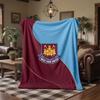 West Ham United Football Print Flannel Blanket Soft Warm Sofa Bed Throw Blanket For Home Office Bedroom