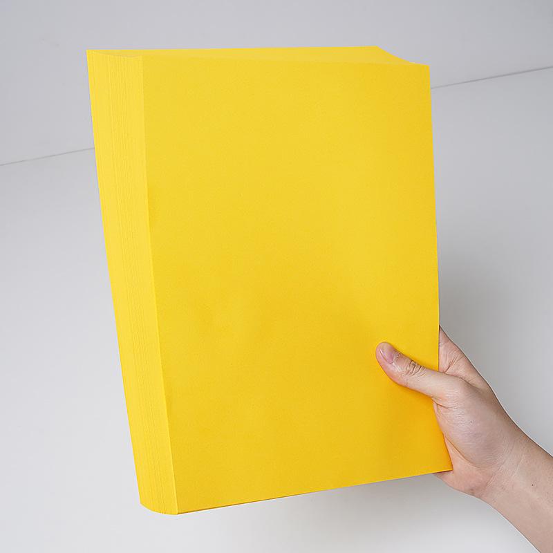 Tangerine A4 Color Paper: 70g Cardstock for Office & Handmade Origami, Gold.