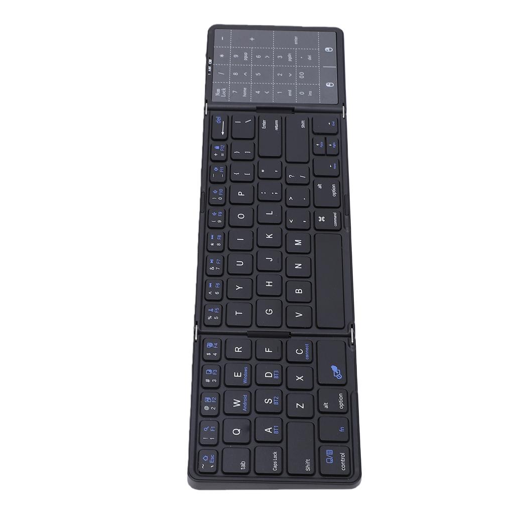 Fold Keyboard Rechargeable Full Size Keys Folding Wireless Keyboard with Touchpad Multi Device Sync for Laptop PC Tablets