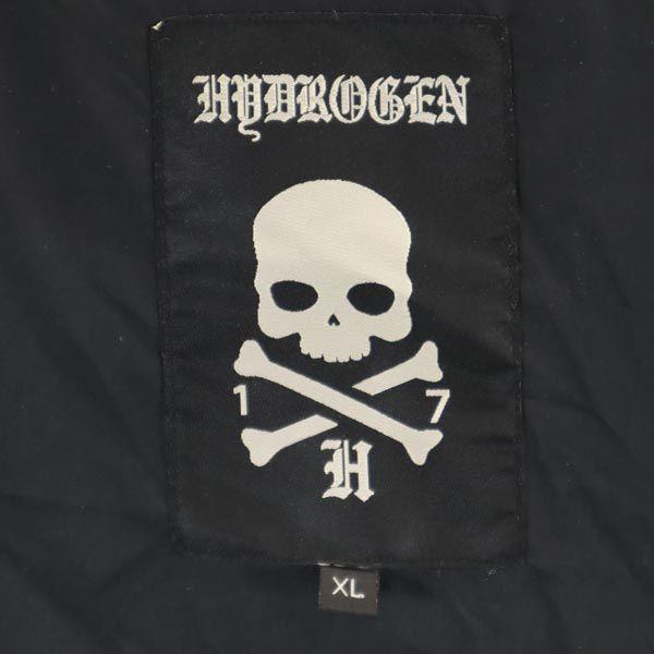 HYDROGEN Nylon Long sleeve Batting jacket XL Black series logo Men's Used