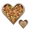 Heart Patterned Wood Serving Tray Heart-shaped Wooden Serving Tray Heart-shaped Walnut Nut Tray Set for Dining Table for Snacks