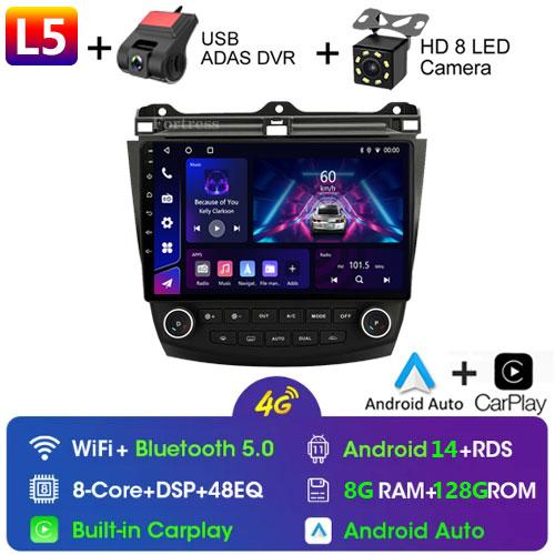 Android 14 Car Radio for Honda Accord 7 2003-2008 GPS Navigation Multimedia Video Player Carplay Android Auto Car Stereo 2 Din