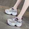 Women's spring and summer new fashion mesh shoes casual sports shoes versatile thick-soled inner height-increasing women's shoes