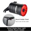 Waterproof LED Bike Tail Light with Smart Brake Sensing - 6 Modes, USB