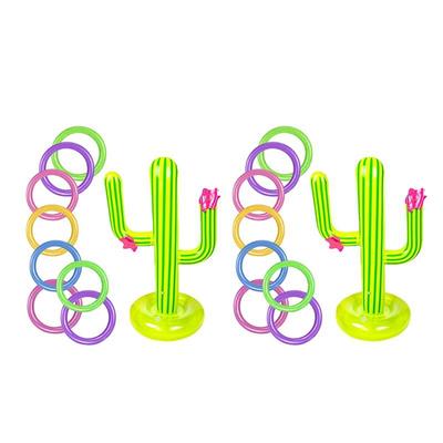 Good-2Pack Outdoor Pool Accessories Inflatable Cactus Throwing Set Beach Party Supplies Inflatable Cactus