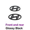 Car Front Rear Emblem Steering Wheel Sticker for Hyundai Elantra Sonata Verna IX35 Tucson IX25 Santa Fe Lafesta Modification AAA1