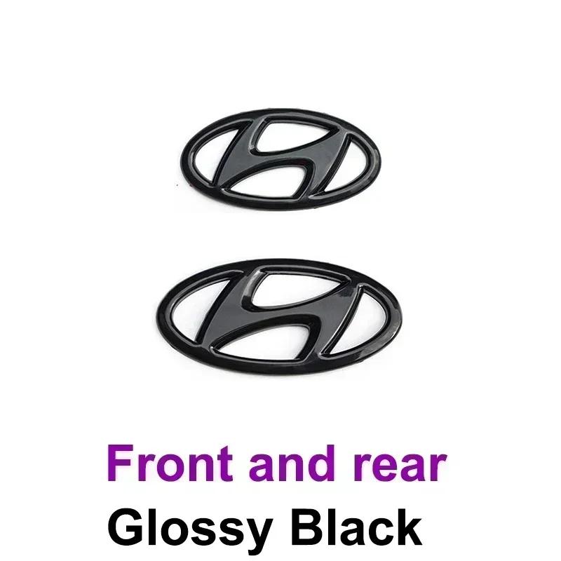 Car Front Rear Emblem Steering Wheel Sticker for Hyundai Elantra Sonata Verna IX35 Tucson IX25 Santa Fe Lafesta Modification AAA1